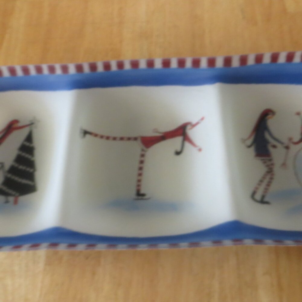 Block Crystal "Snow Days" 3-Section 18" Serving Tray/Platter